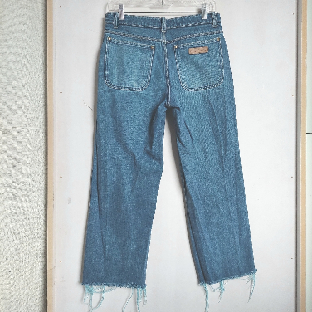 Vintage Pierre Cardin Jeans Women's Waist 29" Cropped Raw Hems High Waist